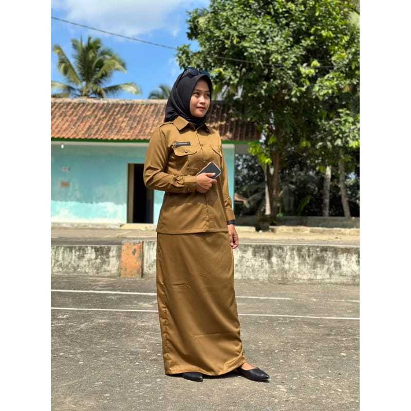 Seragam PNS Wanita Seragam PDH Seragam Pemda Set Katun Toyobo Premium