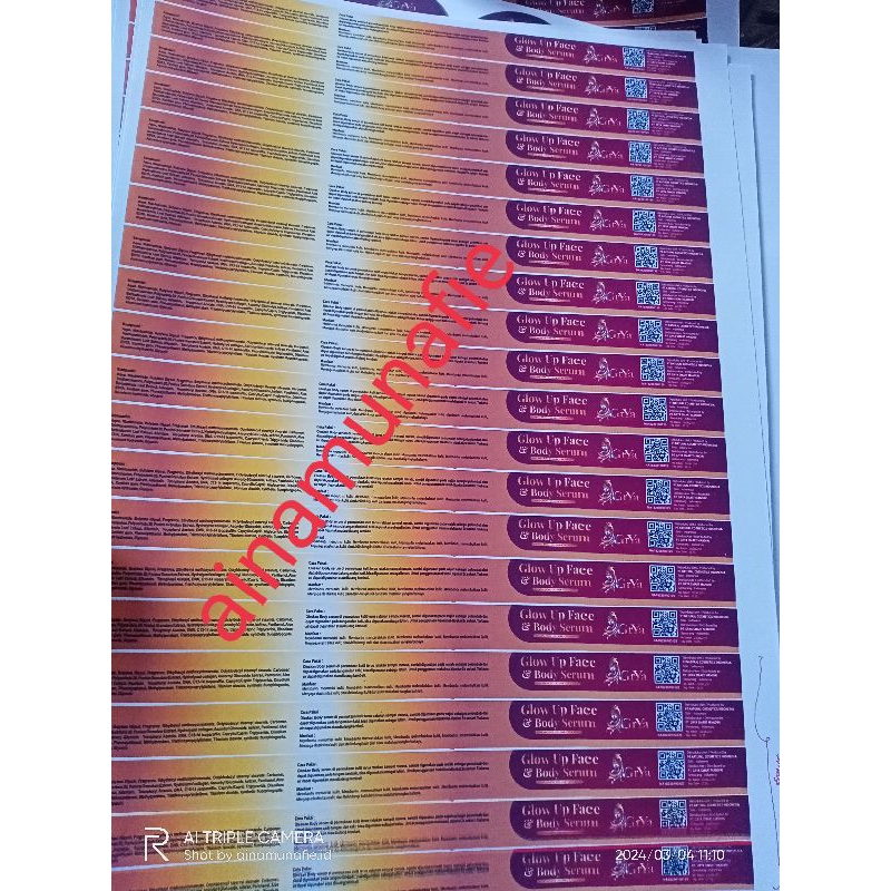 

Stiker pot krim label Samping Grya Beauty 50 gr