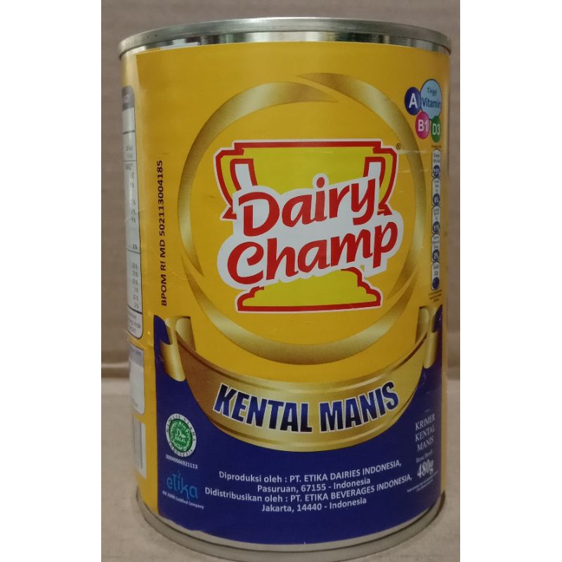 

Kental Manis Dairy Champ Kaleng 480 gr