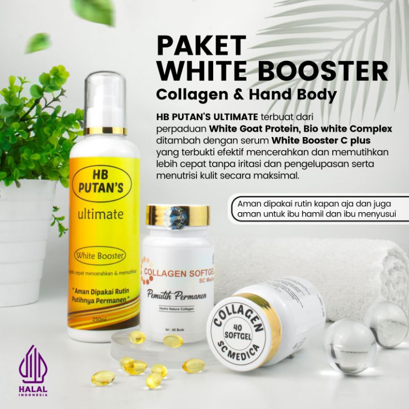 PAKET COLLAGEN SC MEDICA & HB PUTAN'S ULTIMATE 250ml [] PAKET KULIT PUTIH CANTIK TERLINDUNGI