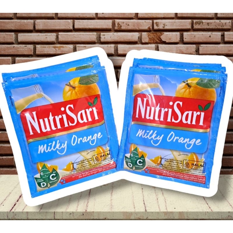 

Nutrisari Rasa Milky Orange 1 Renceng isi 10 pcs