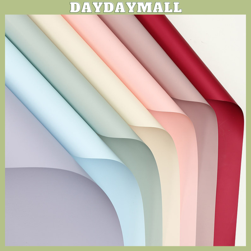 

20 LEMBAR Kertas Buket Motif Polos Wrapping Cellophane Full Color 6120