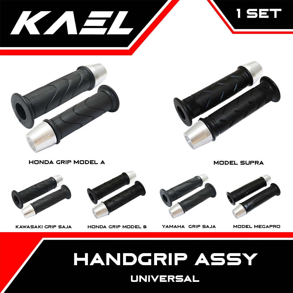 KAEL Handgrip Motor Universal Jalu Stang Model Honda Handle Hand Grip Fat Pad Handfat Bandul Setang 