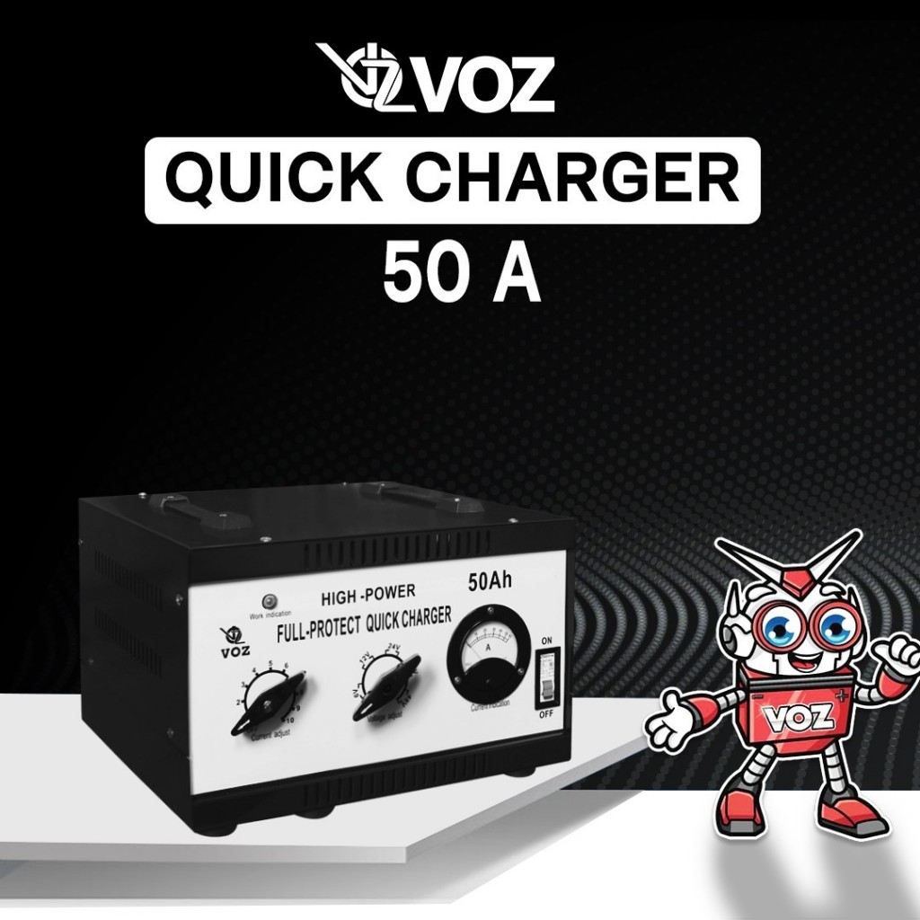 VOZ Charger Aki  6V - 48V - 50A | Charger Aki Motor/Mobil