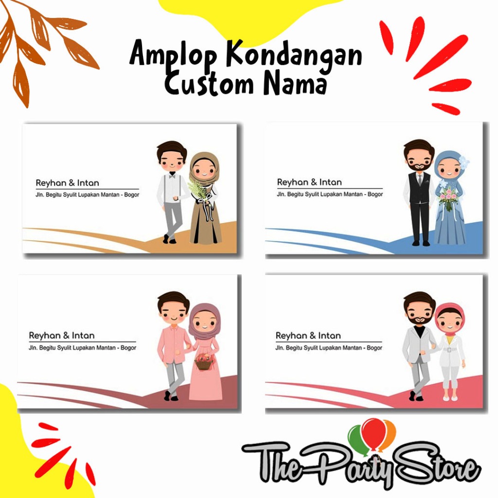 

Cetak Amplop Custom Nama Couple Muslim Undangan