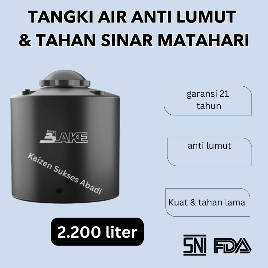 tandon toren tangki air pennyu penyu blake black 2200 2500 2000 liter kualitas penguin termurah anti
