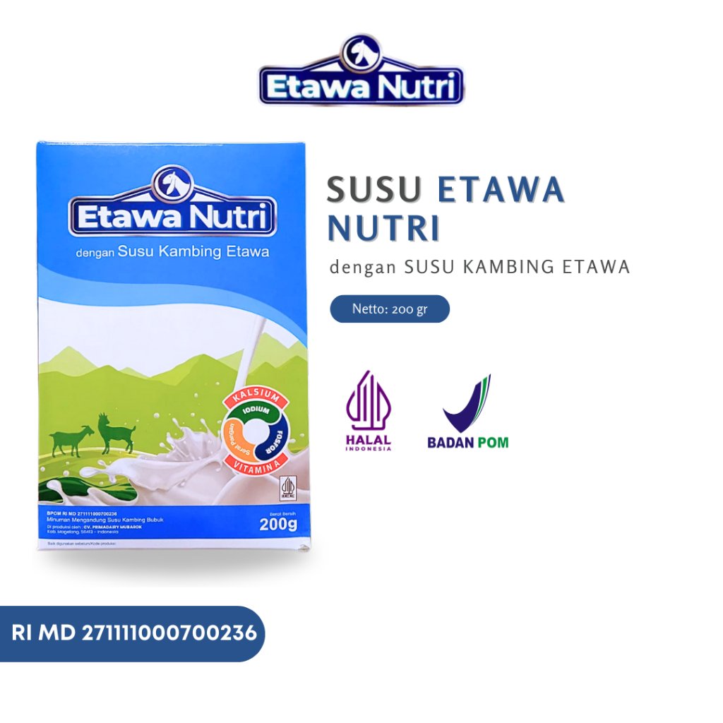 

Etawa Nutri Susu Kambing Bubuk Asli Etawa untuk Mendukung Sistem Pencernaan Original 200g