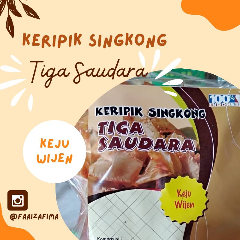 

Keripik singkong tiga saudara keju wijen