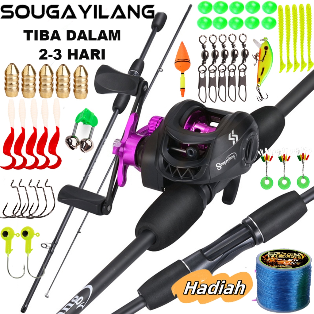 SOUGAYILANG JORAN PANCING FULL SET 1.8M /6FT 5-10LB 7.2:1 JORAN BC SET REEL BC JORAN UL CARBON