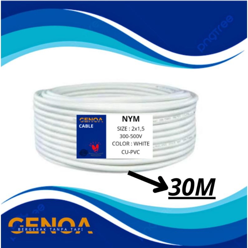 KABEL LISTRIK NYM 2X1,5 GENOA 30M ENGKEL