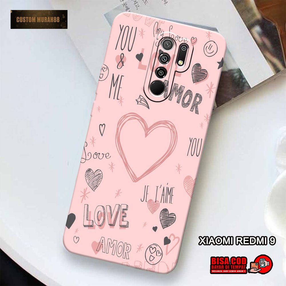 New Love Case - Softcase Xiaomi Redmi 9 - Terbaru - Case Hp Xiaomi Redmi 9 - Casing Xiaomi Redmi 9 -