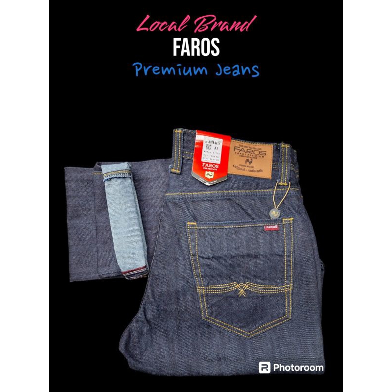 Celana Jeans Premium FAROS Panjang Slim Fit_BahanPremium_viral_celanacowok_celana_pria_brandlocal_lo