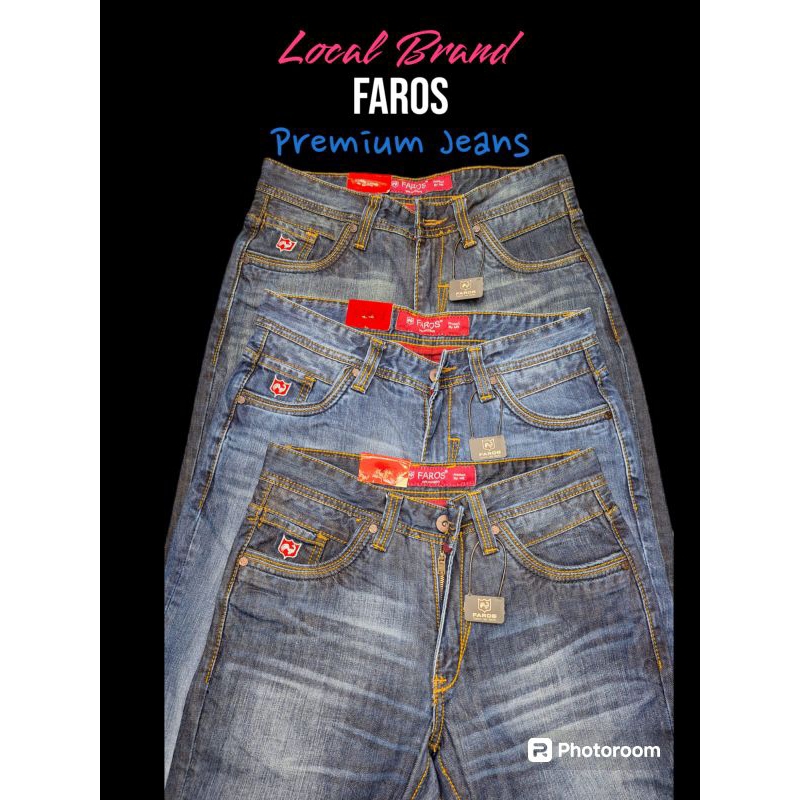 Celana Jeans Premium FAROS Panjang Slim Fit_BahanPremium_viral_celanacowok_celana_pria_brandlocal_lo