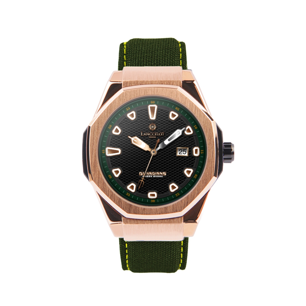 Jam Tangan Lanccelot Time Travel Guardian of Green Shark Pria