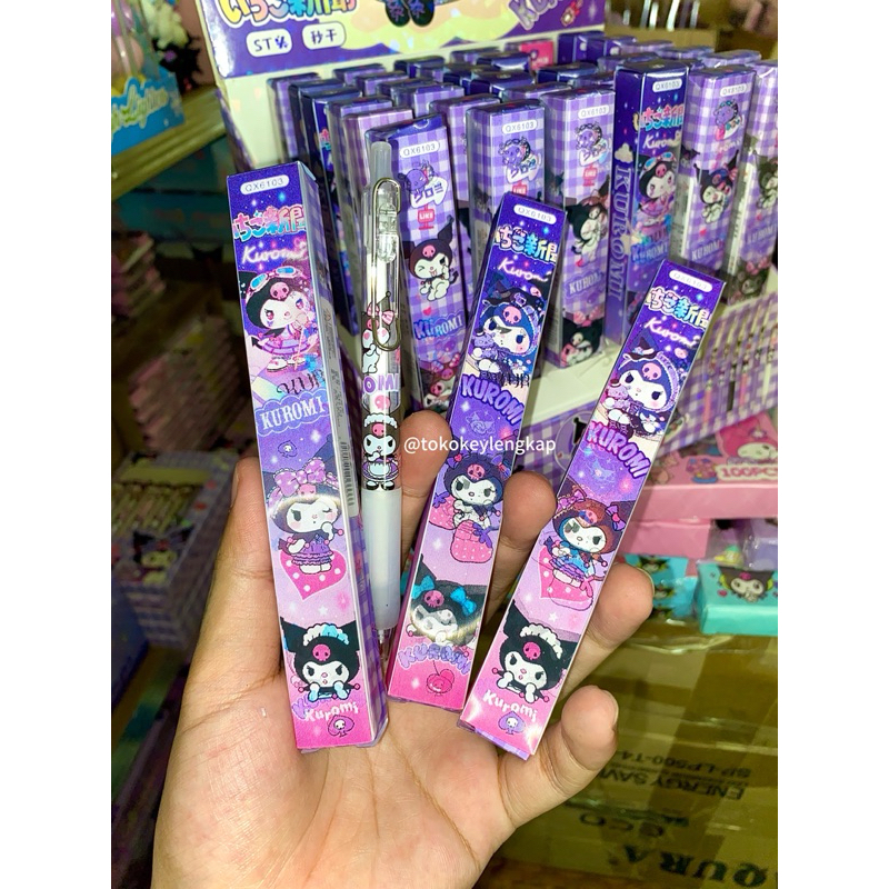

KEY - Pulpen / Bolpoin Motif Kuromi in Box 3D Super Mewah Monogram
