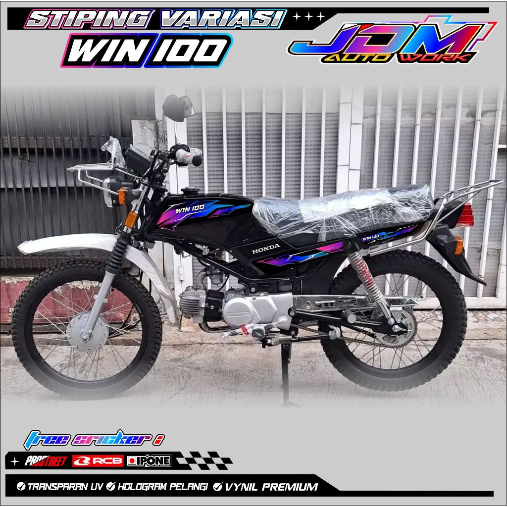 STRIPING VARIASI HONDA WIN 100 / STICKER LIST VARIASI MOTOR HONDA WIN 100