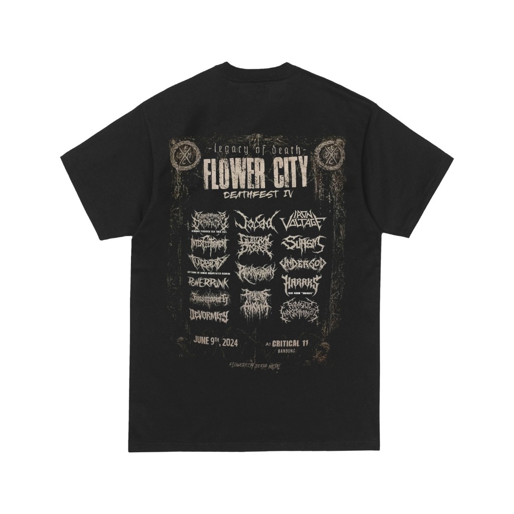 Ready Stock - ORIGINAL T SHIRT FLOWER CITY DEATHFEST