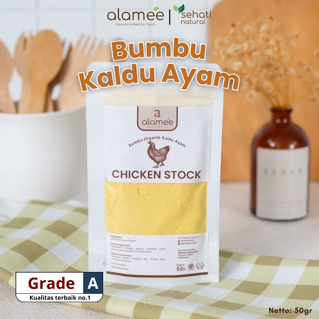 

KALDU BUBUK AYAM CHICKEN STOCK POWDER EXTRACT SEASONING NON MSG MURI ASLI TANPA CAMPURAN BUMBU ORGANIK ALAMI