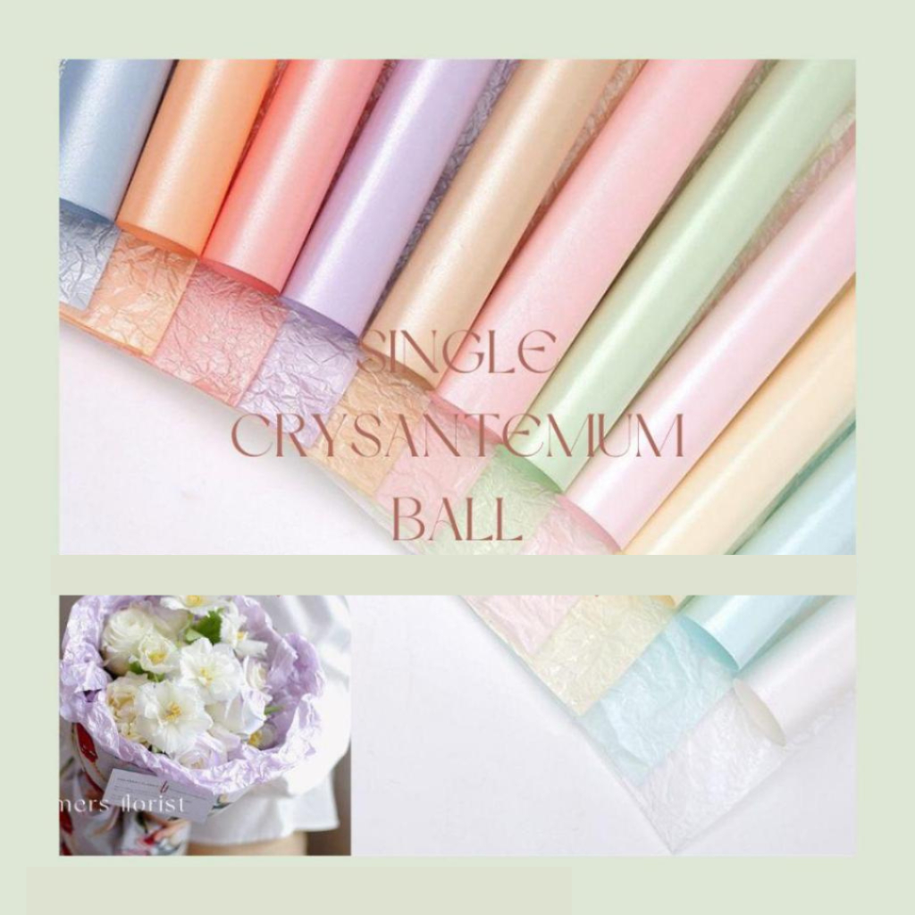 

KERTAS KERANG CRINKLE KERTAS MUTIARA BUKET - SHELL PEARL PAPER FLOWER WRAPPING WATERPROOF CELLOPHANE