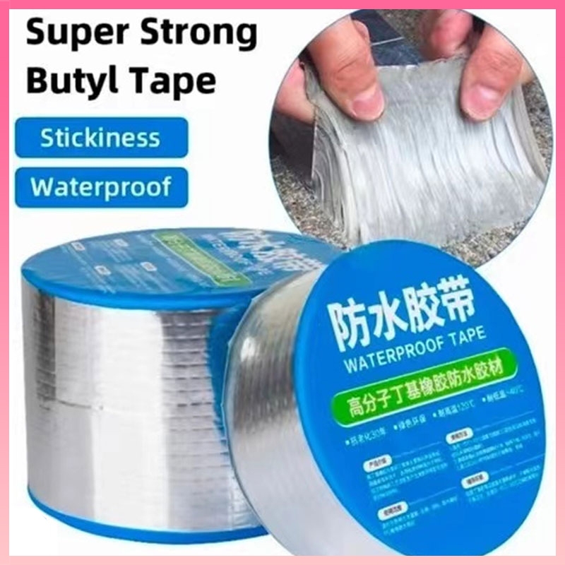 Lakban Magic Tape Anti Bocor Aluminium Foil Butyl Rubber Waterproof Tape Lakban Aluminium Anti Bocor