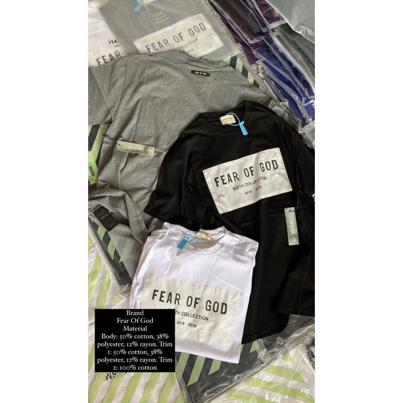 fear of God Baju kaos