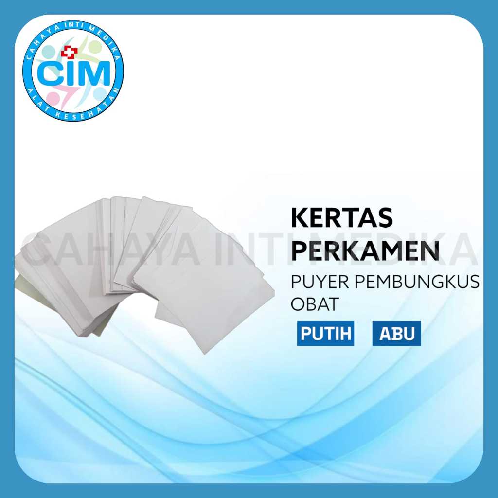 Kertas Perkamen Obat Puyer Warna Abu Buram