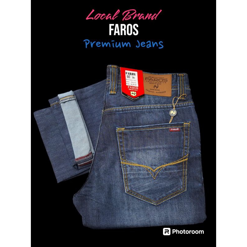 Celana Jeans Premium FAROS Panjang Slim Fit_BahanPremium_viral_celanacowok_celana_pria_brandlocal_lo