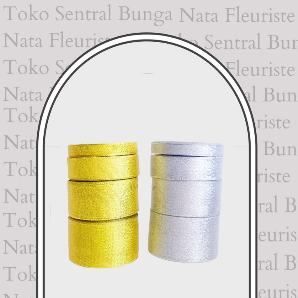 

Pita Gold dan Silver Metalik / Pita Glitter Warna Emas & Perak