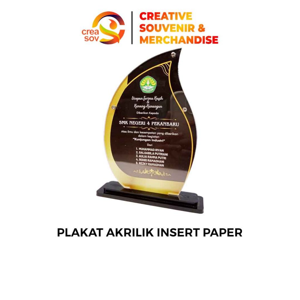 Creasov Plakat Akrilik, Plakat Akrilik Insert Paper, Plakat wisuda, Plakat 1 Hari Jadi, Plakat KKN