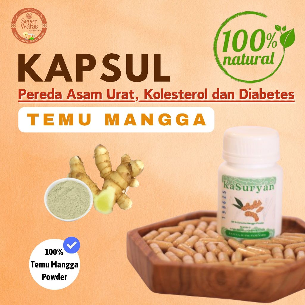 

JAMU TEMU MANGGA KAPSUL HERBAL 100% ALAMI PEREDA GEJALA DIABETES, ASAM URAT DAN KOLESTEROL, MELANCARKAN SIRKULASI DARAH, PENAMBAH NAFSU MAKAN