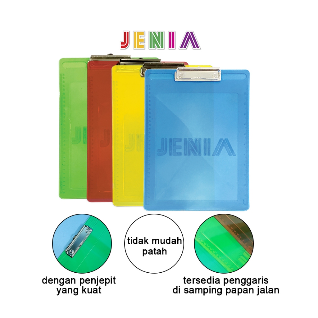 Papan Jalan Papan Ujian Plastik Clipboard Jenia