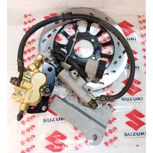 PIRINGAN CAKRAM SET KALIPER BELAKANG SATRIA 2 TAK NISSIN