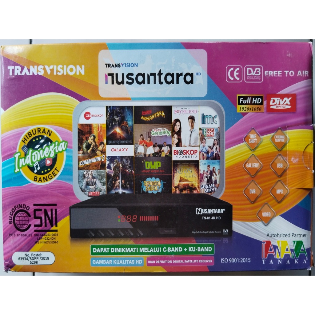 Blackberry Satellite Receiver Transvision Nusantara HD Gratis 2 bln Paket Diamond & 1 thn TV Nasiona