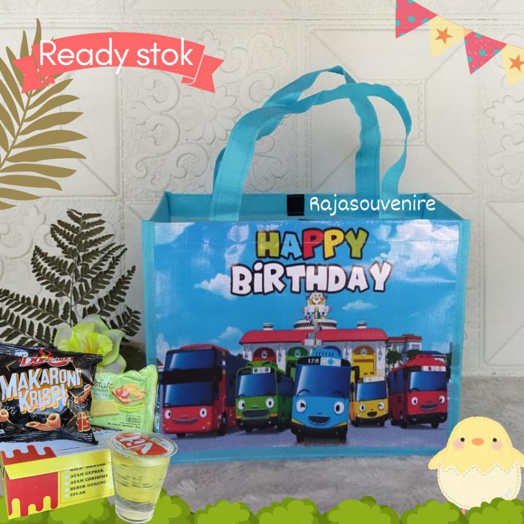 

Tas Ultah Anak Karakter Kartun Buat Bingkisan Souvenir Hampers Snack Ulang Tahun Goodie bag