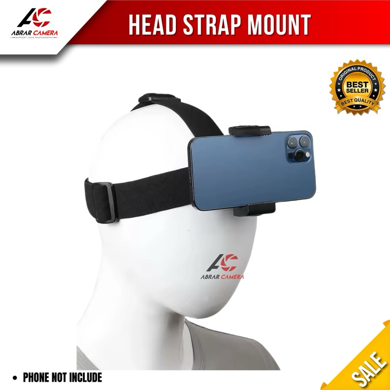 Head-strap for Hp Smartphone / Action Cam Gopro -  HeadStrap Mount Kepala
