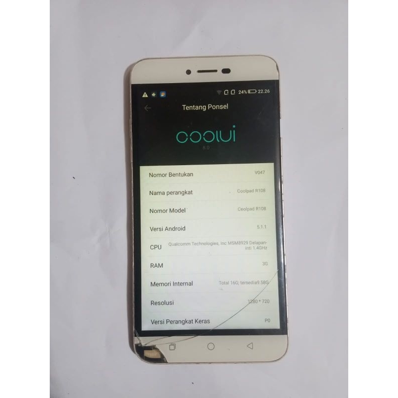 Coolpad r108 minus lcd