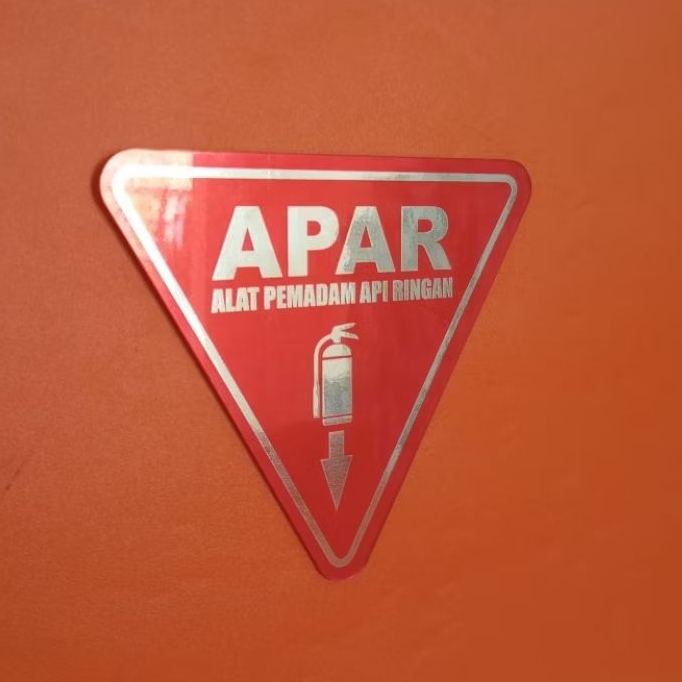 Akrilik Segitiga Apar Silver Mini, Akrilik Tanda Apar, Akrilik Signage
