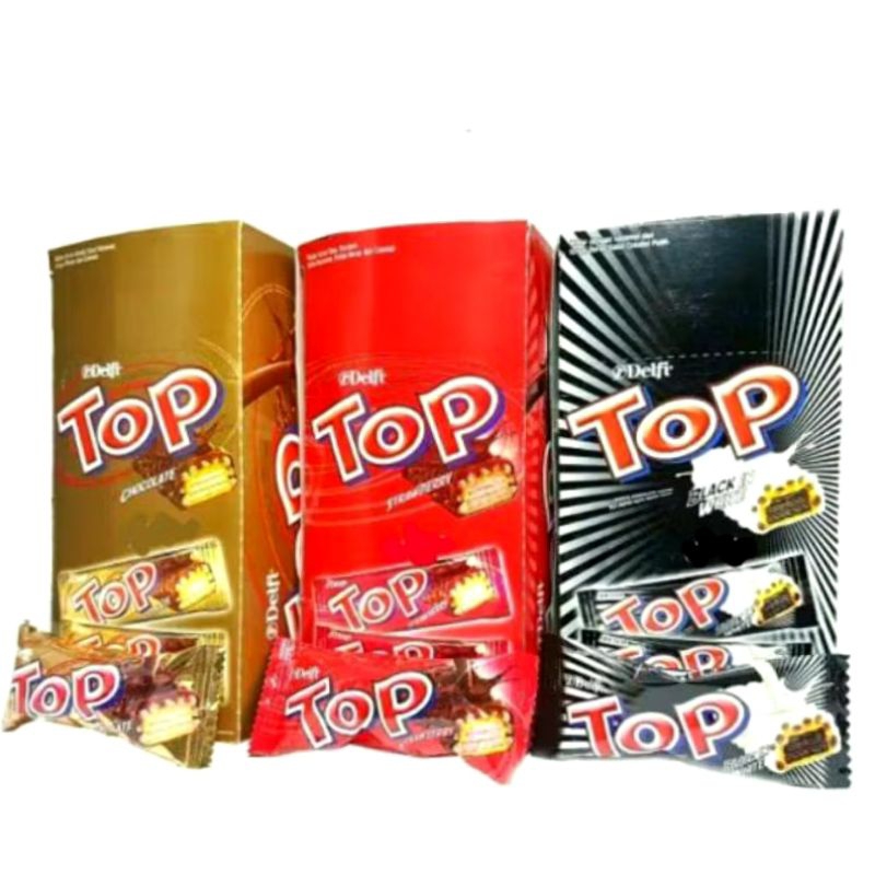 

Delfi top Wafer 1 Box Isi 24 Pcs Sachet 24Pcs Coklat