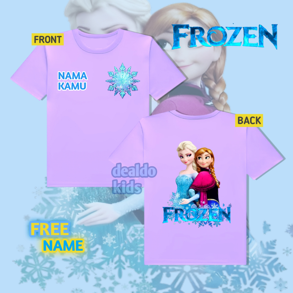 Kaos anak Frozen Elsa X Anna / Kaos anak Frozen