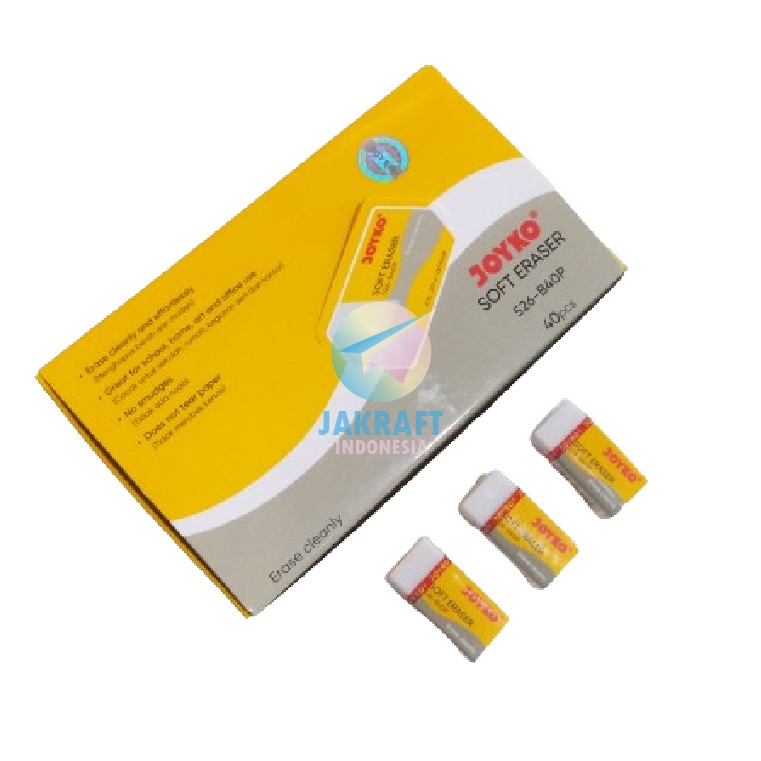 

4 Pcs GROSIR Penghapus Pensil Putih White Kecil JOYKO 526B4P Small Rubber Eraser PACK KODE J7K5