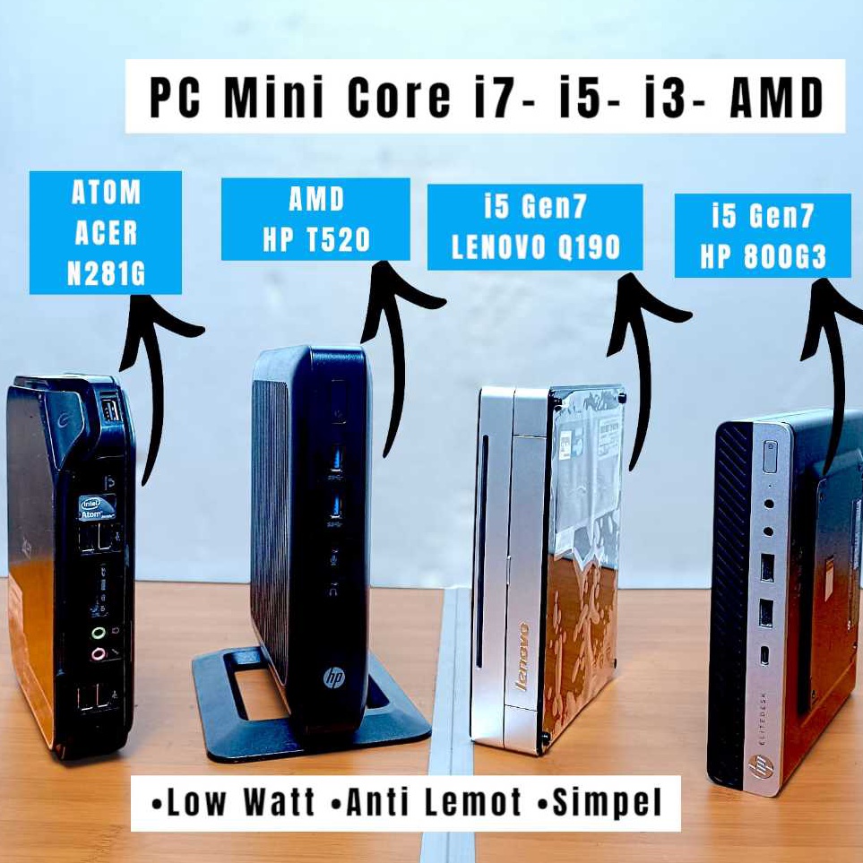 KODE J37T Komputer Cpu PC Mini Murah CORE i7 CORE i5 CORE i3 C2D ATOM Simpel Hemat Listrik