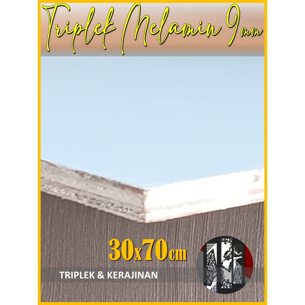 Triplek Melamin Putih 9mm 30x70 cm (1 Muka | Doff-Glossy) 9 mm 30 x 70 | 70x30 | 70 x 30 cm