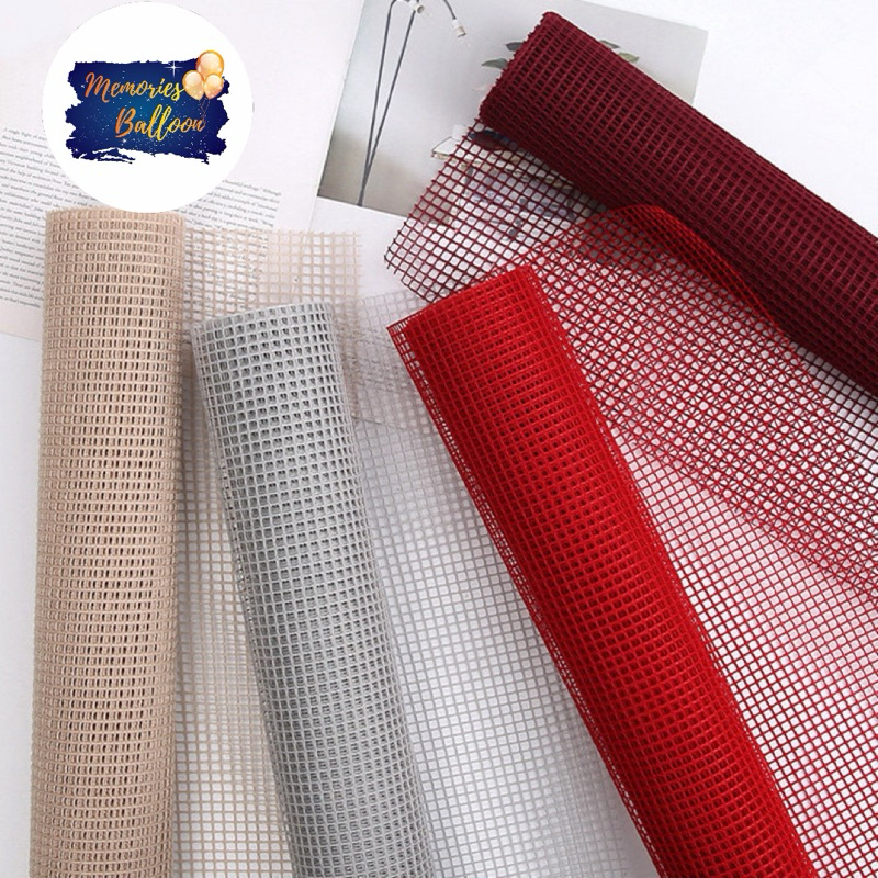 

[Satuan50cm] Jaring Buket KOTAK PERSEGI Flower Mesh Net Kain Bunga Korean Wrap Square Box