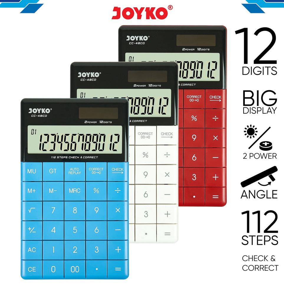

KODE O28A Calculator Kalkulator Joyko CC48CO 12 Digits Check Correct
