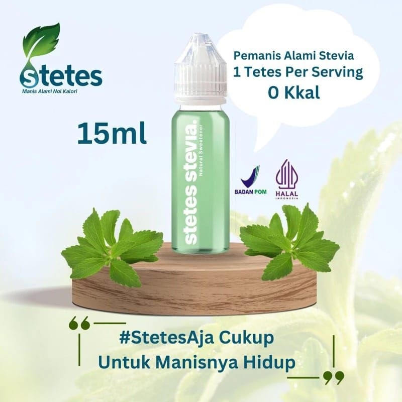 

Stetes Stevia Stevia cair - Pemanis Nol Kalori - Pemanis Alami Stevia 15 ml