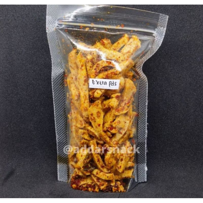 

cemilan basreng stik pedas daun jeruk instant alal kemasan pouch netto 50gram