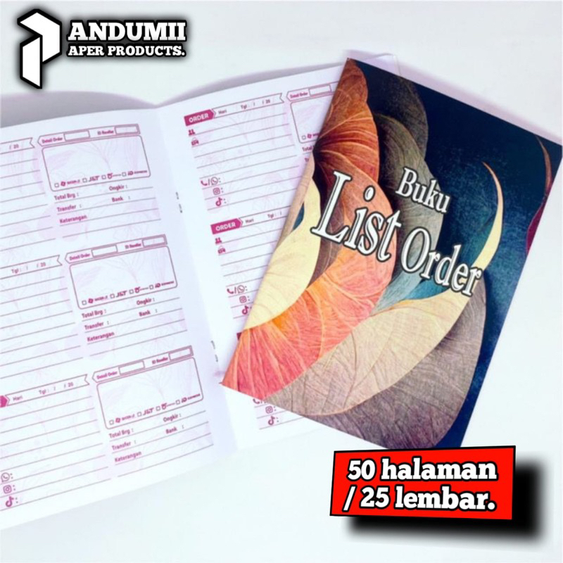 

BUKU OLSHOP / BUKU LIST ORDER OLSHOP READY TERMURAH