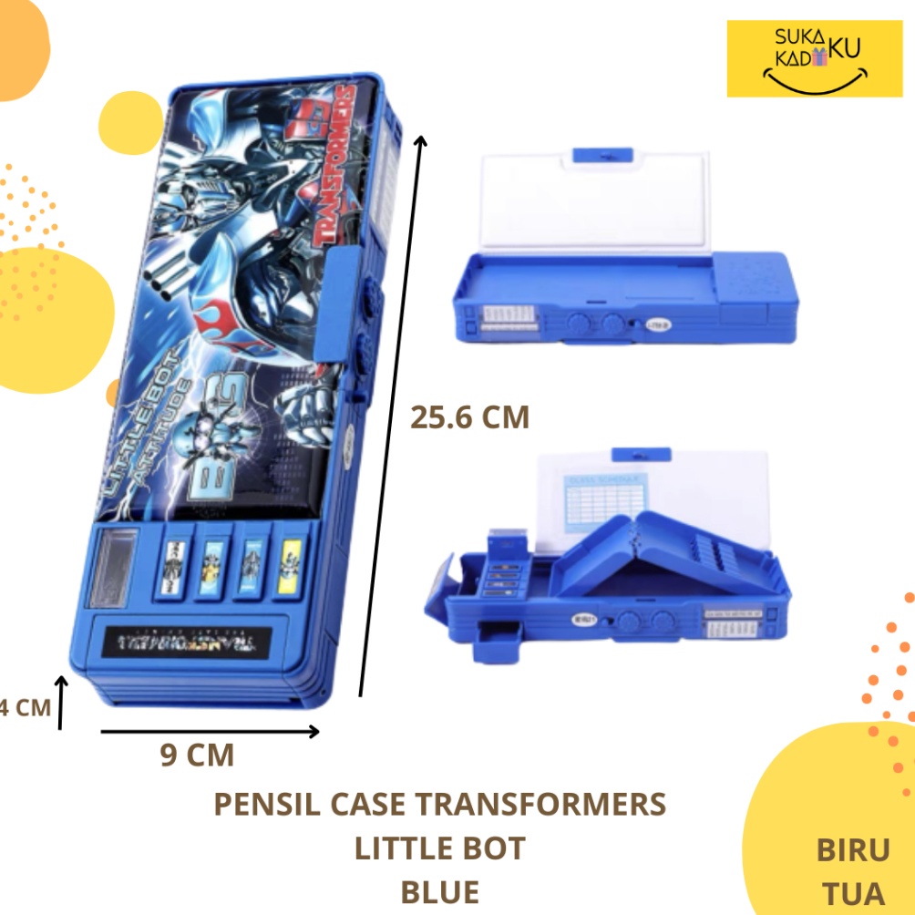 

KODE C72Y Kotak Pensil Transformers Pencil Case Tempat Pensil Magnet Sandi