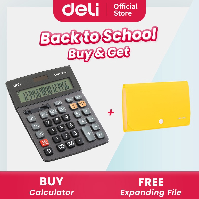 

KODE J49S Deli Kalkulator 12 Check 16 Digit Garansi 3 Tahun LCD besar dan kualitas tinggi E39265