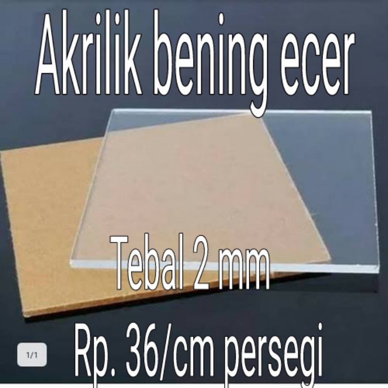 Akrilik lembaran 2 mm / kaca plastik
